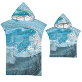 Adult Microfiber Fabric Marble Bath Towels  Bathrobe Cloaks Pajamas