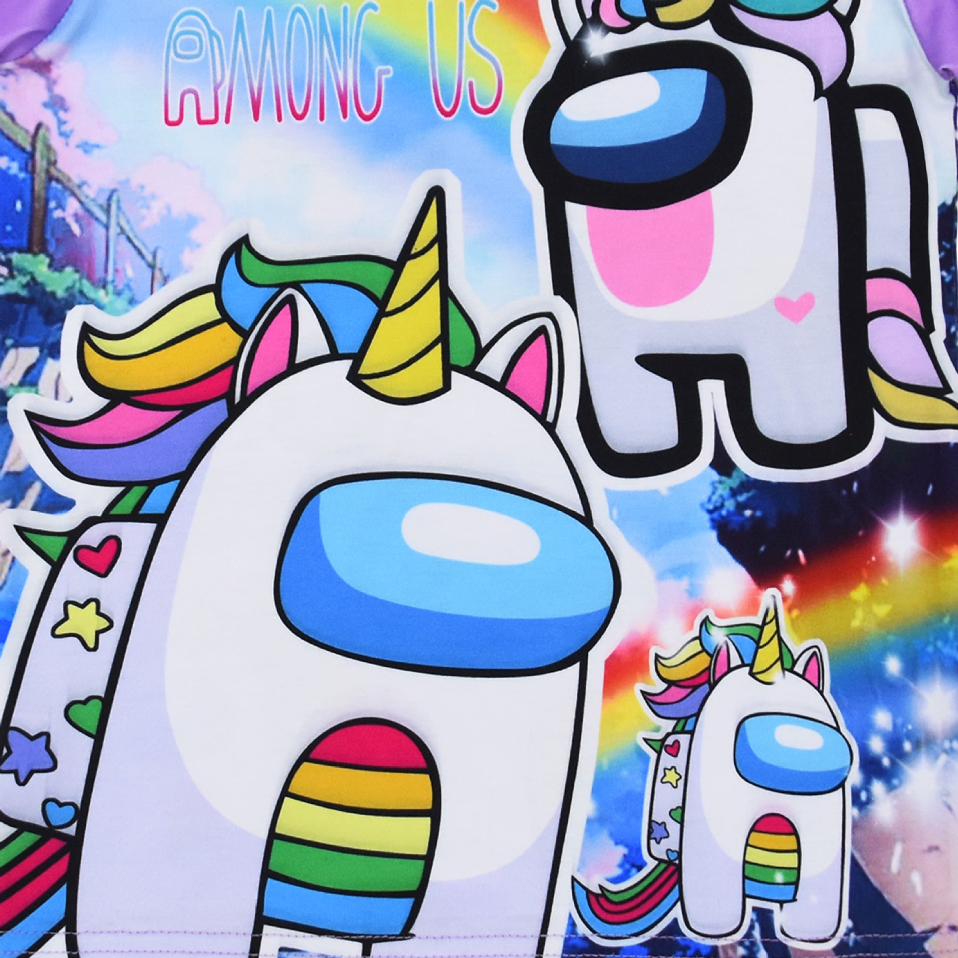 Kid Boy Space Werewolf Kills Among Us Suit Short-sleeved Pajamas