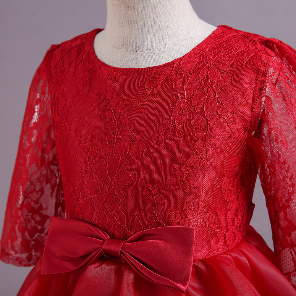 Kid Girl Princess Poncho Christmas Dresses