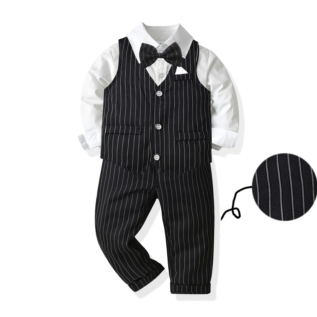 Kid Baby Boy Suit Collar Party Formal 5 Pcs Sets