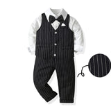 Kid Baby Boy Suit Collar Party Formal 5 Pcs Sets