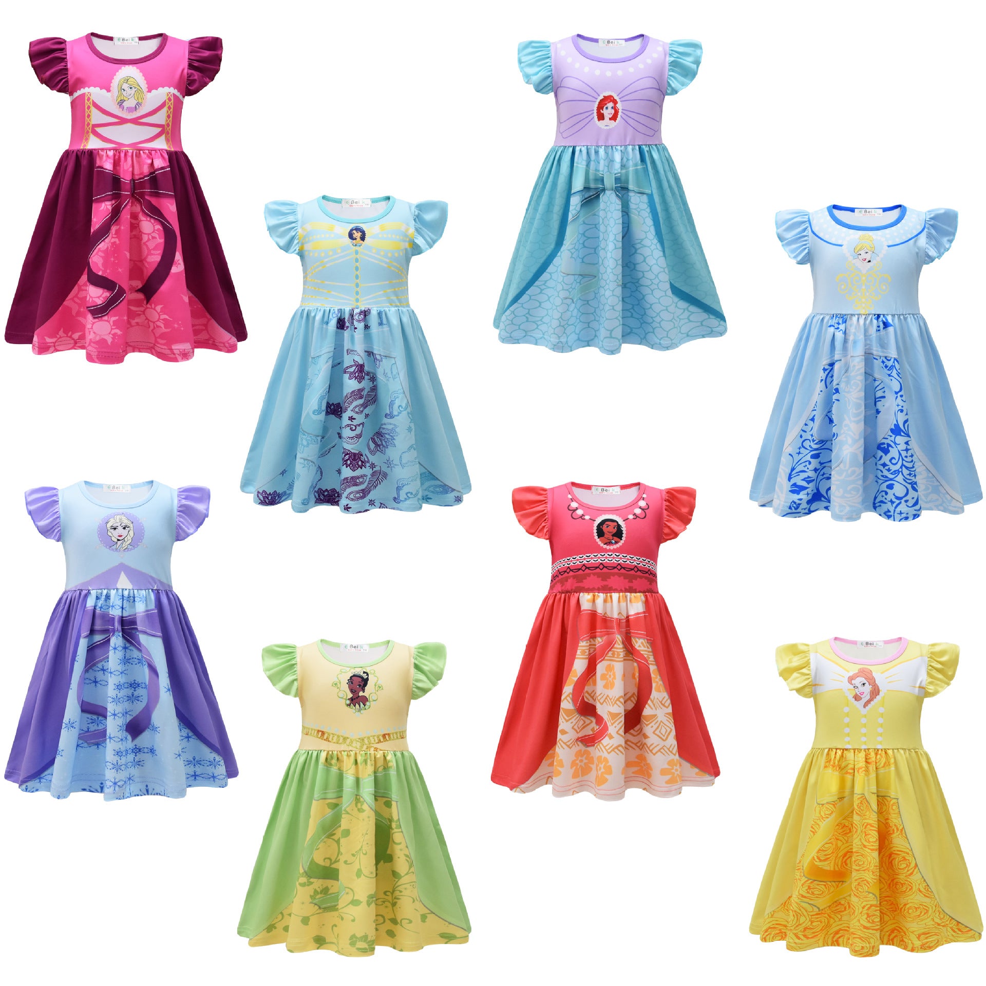 Kid Girl Halloween Plays Costume Party Casual Dress 2 Pcs