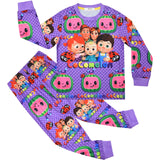 Kid Girl Home Wear Pajamas Long Sleeve Cartoon Pajamas