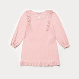 Family Matching Parent-child Long-sleeved Ruffled Mother Daughter Dress