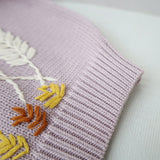 Kid Baby Girl  Hand Embroidered Farm Knit Winter Thicken Sweater