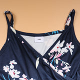 Family Matching Mother- daughter Floral Print Holiday Beach Dresses