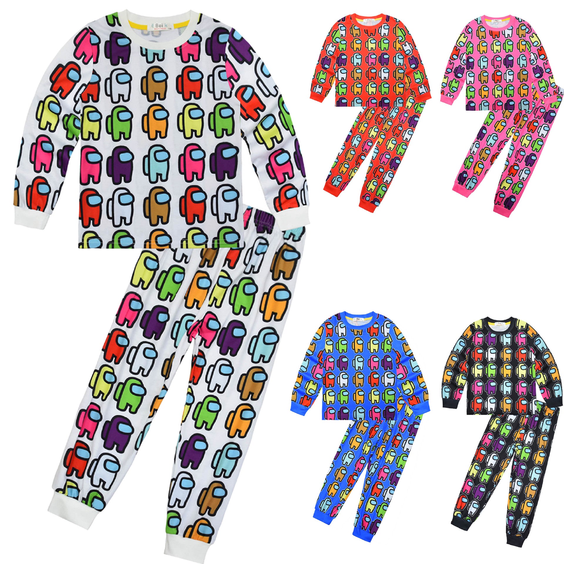 Kid Boy Game Middle School Long Sleeve Pajamas Set