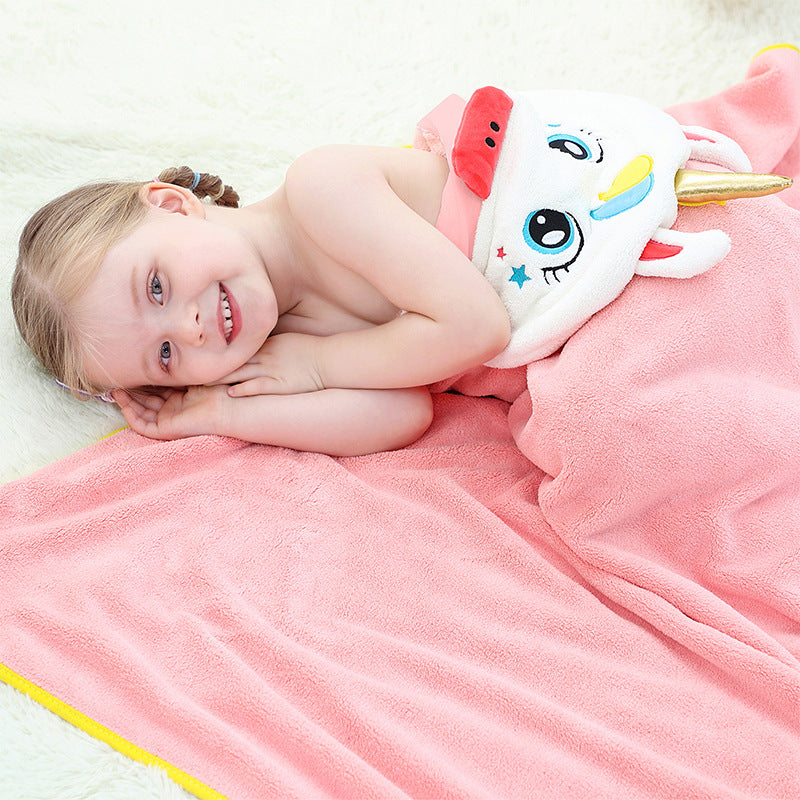 Kid Baby Summer New Cartoon Bath Towel Pajamas