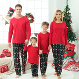 Family Matching Home Red Autumn Christmas Pajamas
