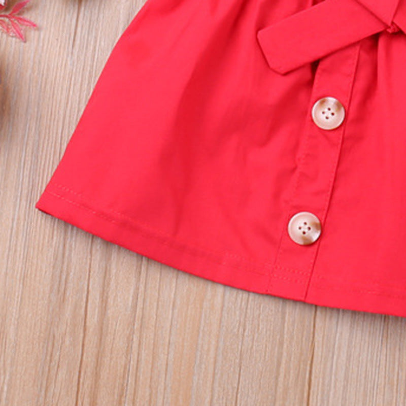 Baby Girl Love Pearl Short Sleeve  Summer New 2 Pcs Set