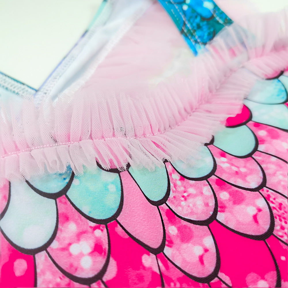 Kid Baby Girls Swimsuit One-piece Princess Mermaid Swimwear