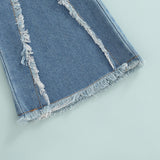 Spring Summer Kids Baby Girls Jeans Pants Denim Trousers