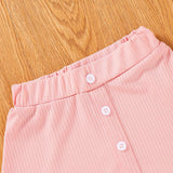 Kid Baby Girl Solid Fashion Summer Ins 2 Pcs Set