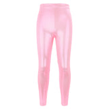 Kid Girl Dance Bright Gold Stamping High Elastic Breathable Yoga Pants