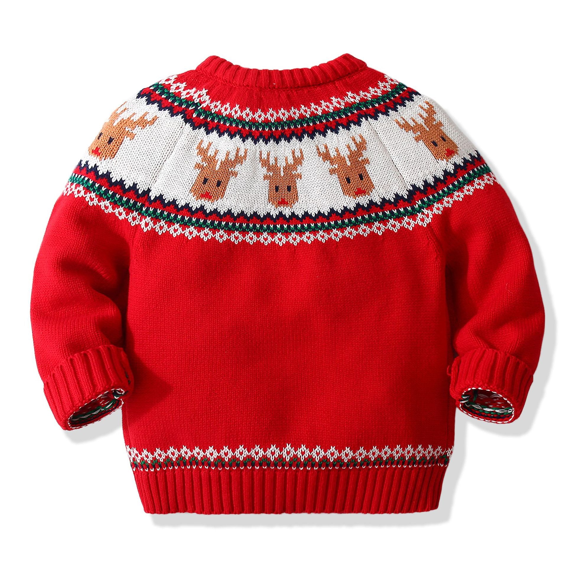 Kid Baby Boy Girl Christmas Elk Pullover Sweater