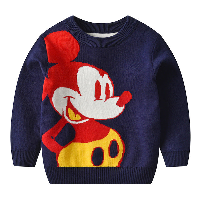 Kid Baby Girl Knit Pullover Autumn Christmas Jacquard Sweater