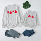 Family Matching Parent-child Print Round Neckline Mother-daughter Shirt