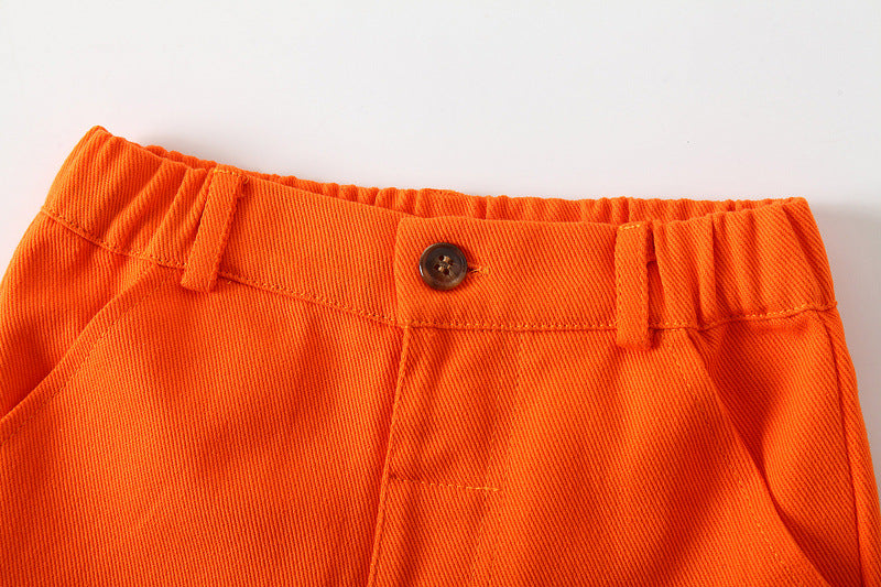 Kid Baby Boys Summer Suit Cartoon Dinosaur 2 Pcs Set