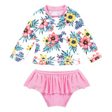 Baby Girls Divided Swimsuit Long-sleeved Briefs Soaking Swimwear