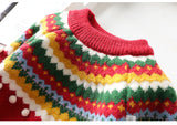 Kid Baby Girl New Year Retro Cashmere Sweater