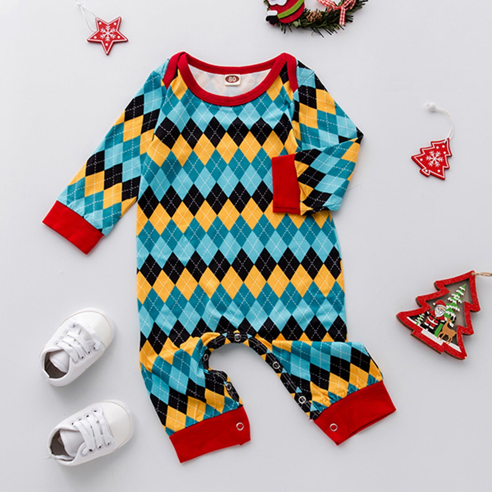 Family Matching Christmas Parent-child Pajamas Suits Set