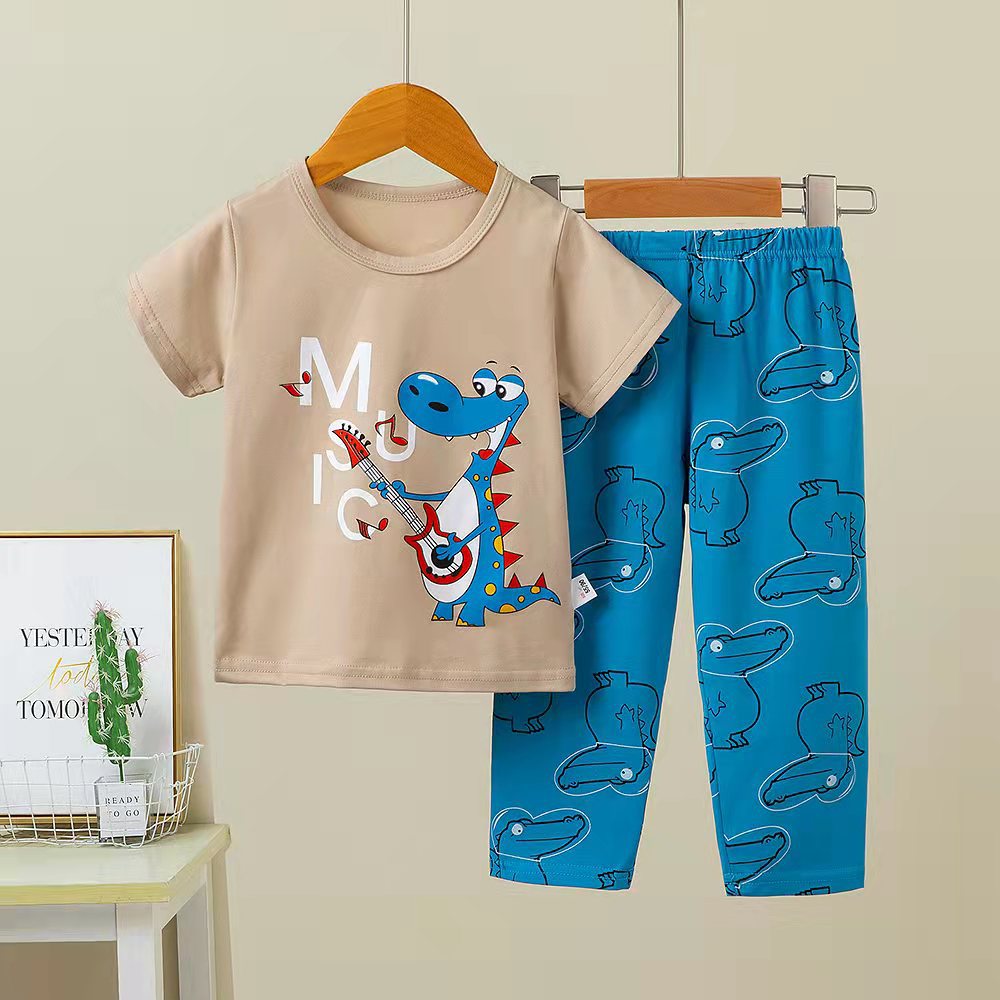 Kid Baby Boy Short Sleeve Home Wear Summer Pajamas