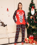 Family Letter Snowflake Little Deer Christmas Parent-child Homewear Pajamas
