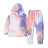 Kid Baby Girls Autumn New Tie-dyed Long Sleeve 2 Pcs Set