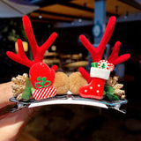 Kid Girl Christmas Hair Clip Small Antler Clip Elk Headdress Three-dimensional Headwear