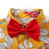 Kid Baby Boy Suit Summer Beach Short Sleeve Leaf Woven 2 Pcs Set