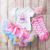 Baby Girl Easter Egg Embroidered Short Sleeve Pastel Sets 2 Pcs