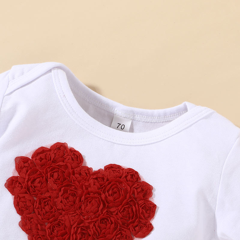 Baby Girl Hattie Love Valentine's Day 3 Pcs Sets
