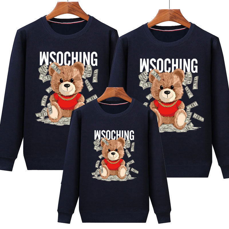 Family Matching Parent-child Spring Autumn Uniform Sports Hoodie