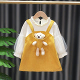 Kid Baby Girl Dress Autumn Cute Western 2 Pcs Sets