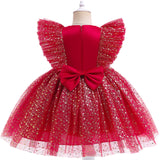 Kid Baby Girl Christmas Popular First Year Mesh Princess Dress