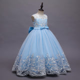 Kid Girl Princess Floral Lace Gown Sequins Gradual Change Dresses