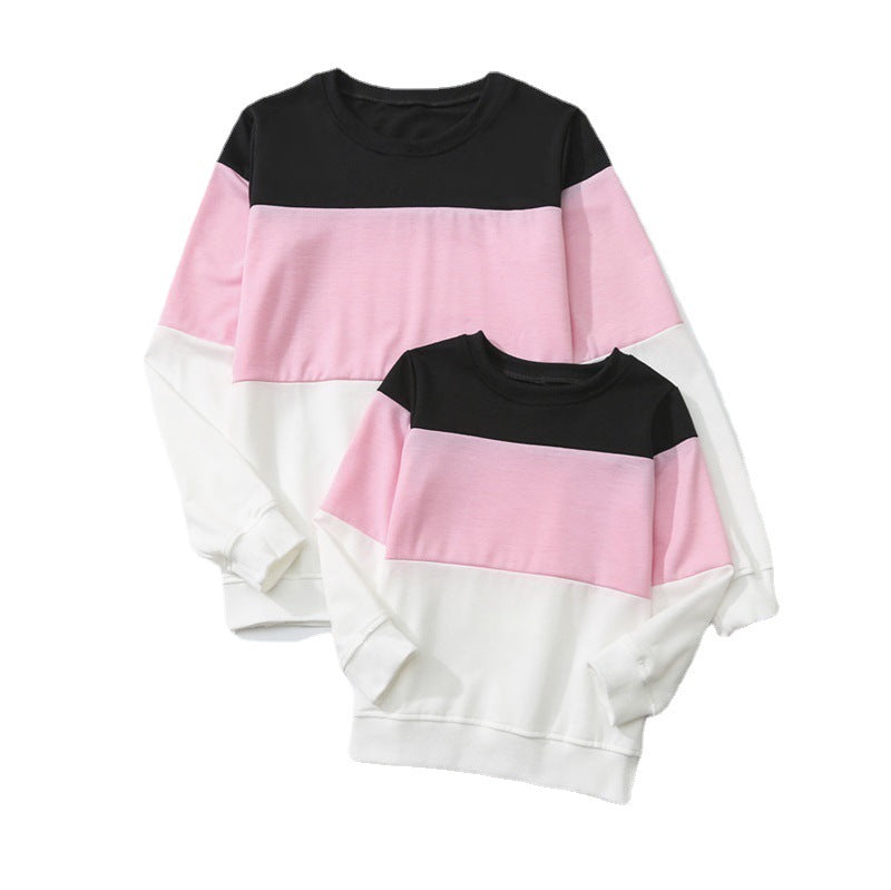 Family Matching Parent-child Leopard Patchwork Shirts Tops