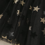 Kid Girl Gauze Spring Autumn Five-pointed Star Princess Dress