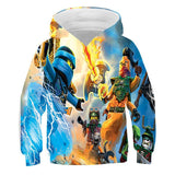 Kids 3D Print Cartoon Loose Long Sleeves Hoodie