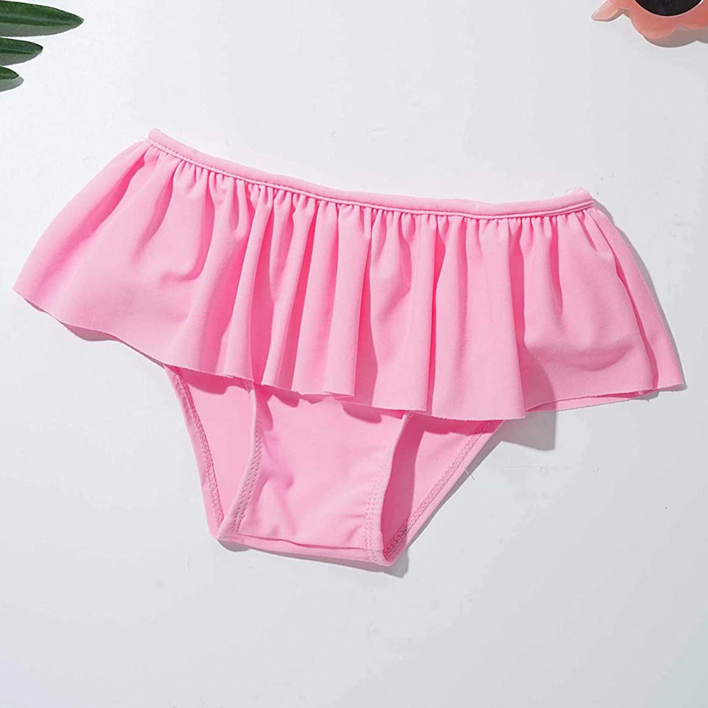 Baby Girls Divided Swimsuit Long-sleeved Briefs Soaking Swimwear