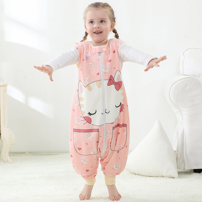 Kid Baby Girl Sleeveless Bodysuit Pajamas Sleepwear