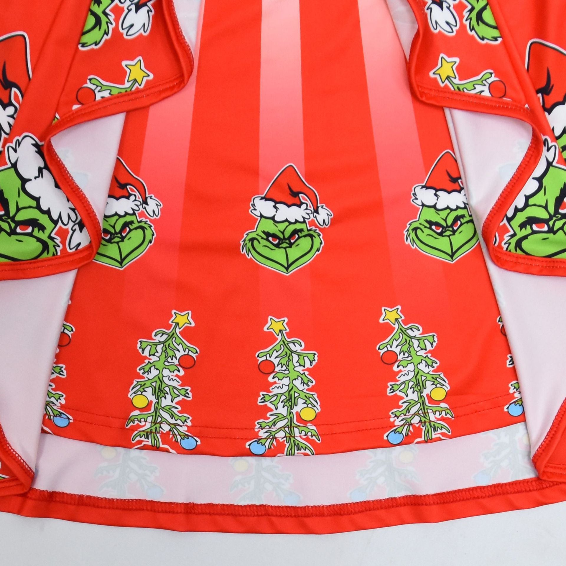 Kid Girl Long-sleeved Christmas Sulley Grinch Dresses