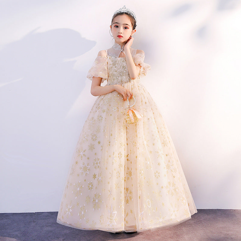 Kid Girls Performance Little Host Flower Wedding Dress