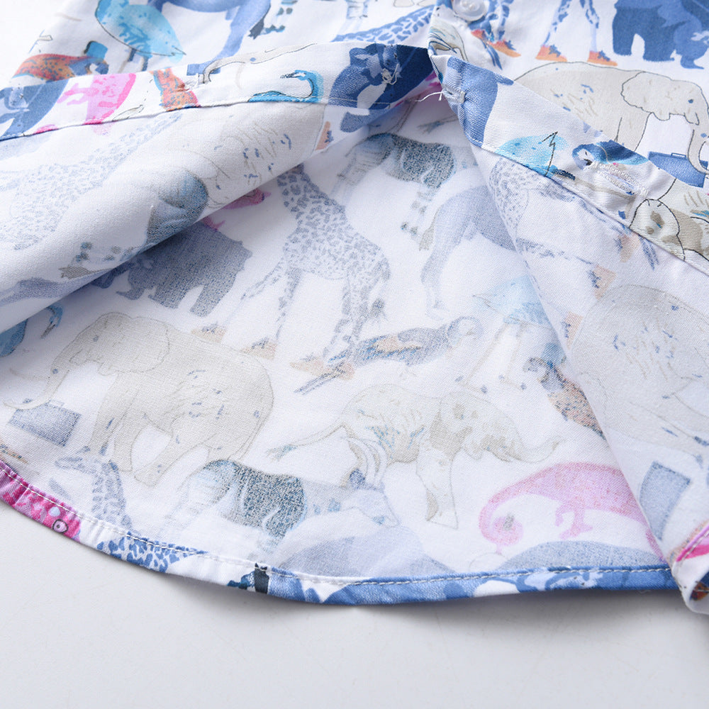 Kid Baby Boys Summer Fashion Dinosaur Short Sleeve 2 Pcs Set