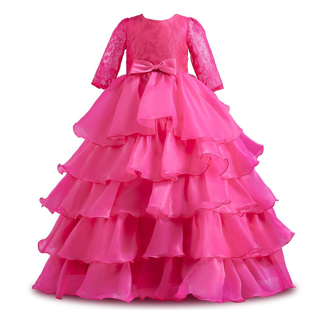 Kid Girl Princess Poncho Christmas Dresses