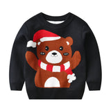 Kid Baby Girl Knit Pullover Autumn Christmas Jacquard Sweater