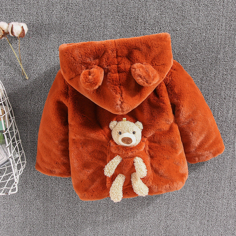 Kid Baby Boy Girl Autumn Winter Wool Warm Coats