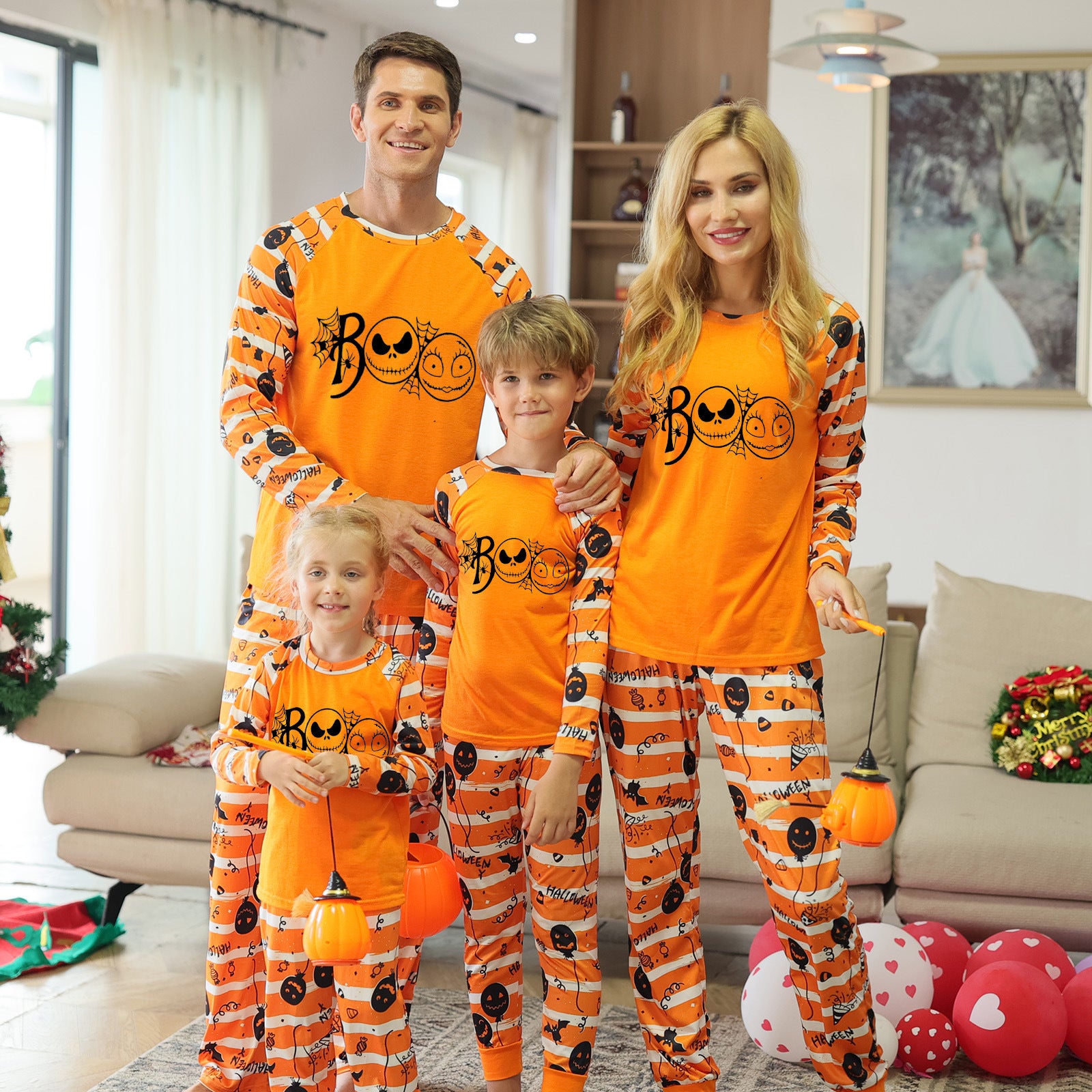 Family Matching Halloween Print Set Parent-child Pajamas