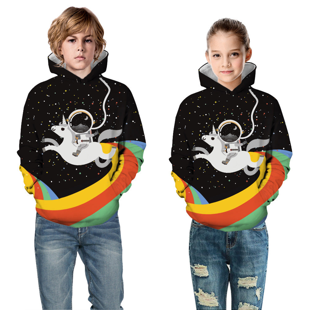 Kid Boy Girl Long Sleeve Fashion Fall 3D Digital Printing Hoodie