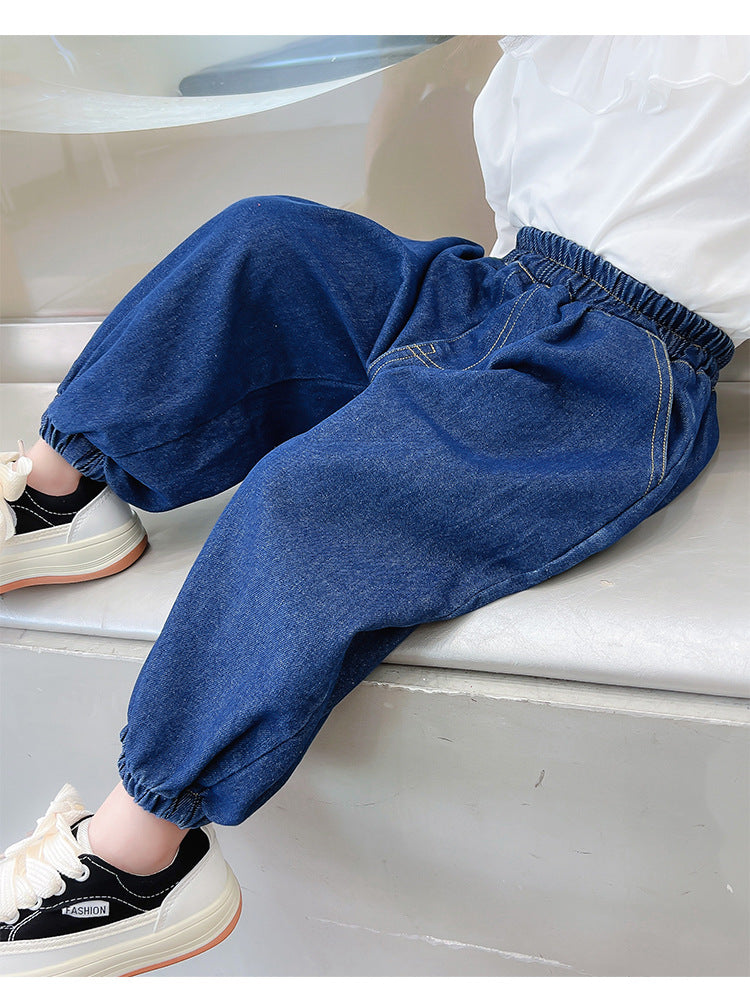 Kid Baby Girls Denim Bloomers Chic Fashion Spring Pants